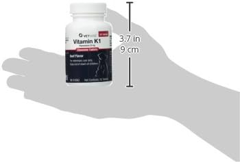 Vet One Vitamin K1 Chewable Tablets - Vitamin K1 for Dogs, Beef-Flavored Chewable Vitamins for Cats and Dogs (50 Tablets, Phytonadione 25mg)
