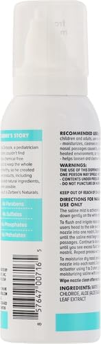Zarbee's Baby Nasal Saline Spray, Soothing 3Fl Oz 2)