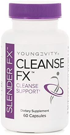 Youngevity Slender Fx™ Cleanse Fx™ - Super Colon Cleanse 15 Day - Natural Herb Blend - Flax Seed, Cape Aloe, Rhubarb Root, Triphala, Slippery Elm, Marshmallow Root - 60 Capsules