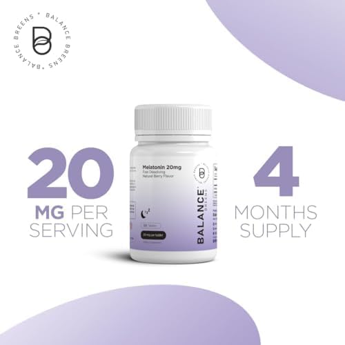Melatonin 20mg, 100% Drug Free, Fast-Dissolve 120 Tablets