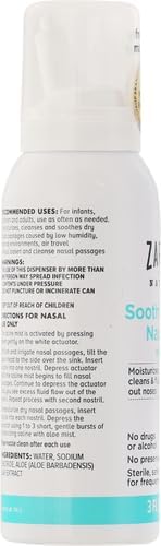 Zarbee's Baby Nasal Saline Spray, Soothing 3Fl Oz 2)