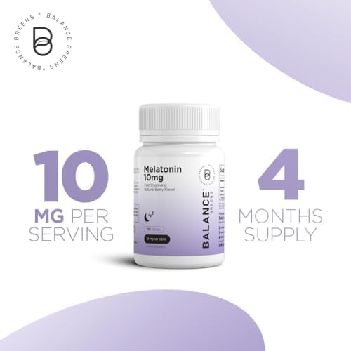 Melatonin 10mg, 100% Drug Free, Fast-Dissolve 120 Tablets
