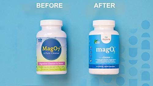 nbpure MagO7 - Natural Colon Cleanse & Detox - Occasional Constipation Relief, Stool Softening, & Bloating Support for Men & Women - Ozonated Magnesium Oxide, 90 Capsules