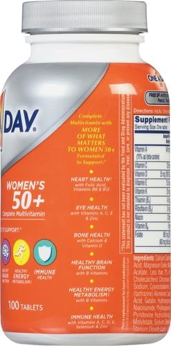 One A Day Women’s 50+ Multivitamins, 100 count