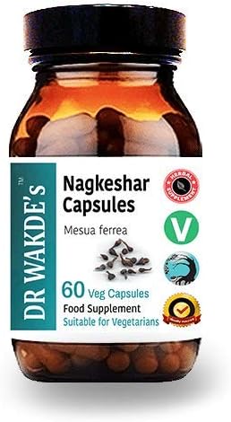 DR WAKDE's Nagkeshar Capsules (Musua ferrea) 100% Natural 60 Veggie