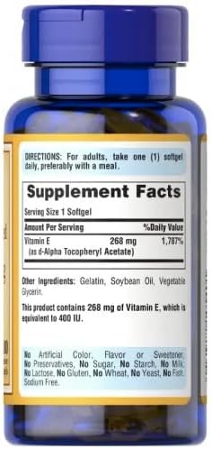 Puritan's Pride Vitamin E-400 iu Naturally Sourced-100 Count (540)