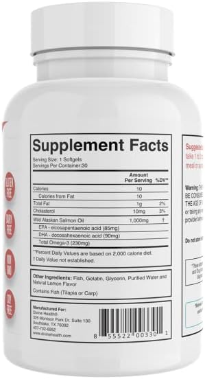 Dr.Colbert's Wild Alaskan Salmon Omega-3 Containing Omega-3, DHA