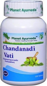 Planet Ayurveda Chandanadi Vati - 2 Bottles (Each 120 Tablets, 500mg) - Ayurvedic Remedy