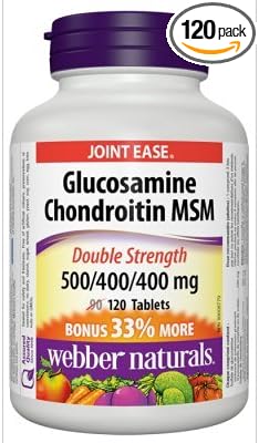 Webber Naturals Glucosamine Chondroitin MSM Double 500/400/400 mg, 120 Tablets