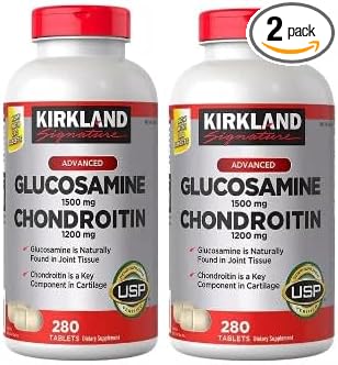 Kirkland Signature Glucosamine 1500mg/Chondroitin 1200mg 280 2)