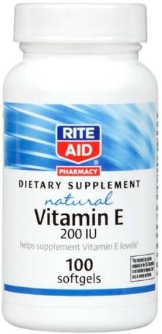 Rite Aid Natural Vitamin E, 200 100 Softgels