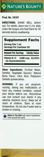 Nature's Bounty Vitamin B12 5000 Mcg 2 Fl (1 Count)