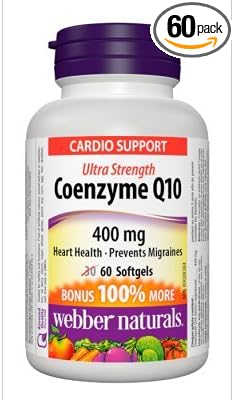 Webber Naturals Coenzyme Q10 Ultra Strength 400 mg 30+30 softgels