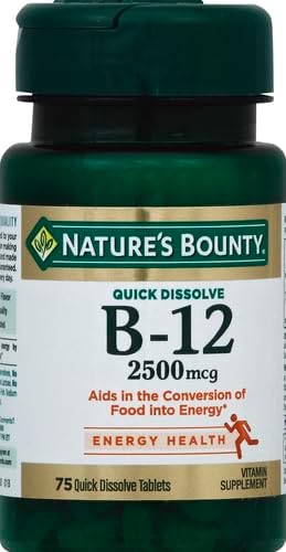 Nature's Bounty Vitamin B12 2500 mcg, 75 Quick