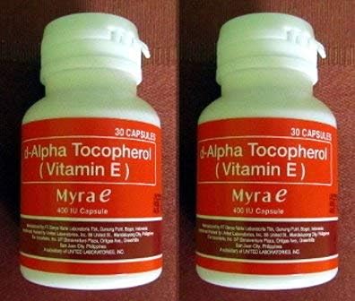 2 Bottles myra -e tocopherol 400
