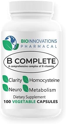 B Complete with Folate, All Vitamins B1, B2, B2, B3, B3, B5, B5, B6, B6, B7, B7, B9, B9, B12, B12, and 100 Vegan