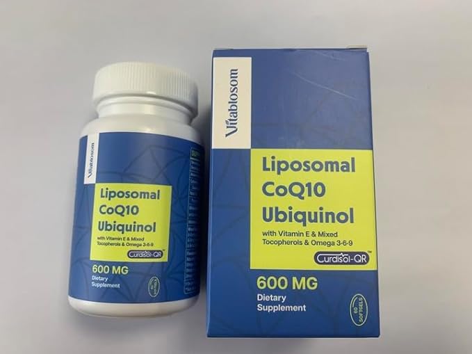 Liposomal CoQ10 600 mg Softgel Ubiquinol, Q10 Ubiquinol 3 6 6 9 9 & Q10 Supplement Powerful-Antioxidant,120 Softgels