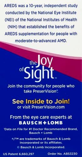 PreserVision Eye Vitamin & Mineral Supplement, 120 Count 1) Packaging