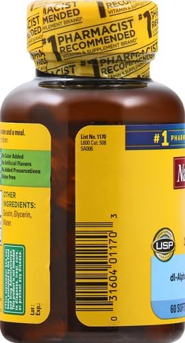 Nature Made Vitamin E 1000 IU 60 Ct