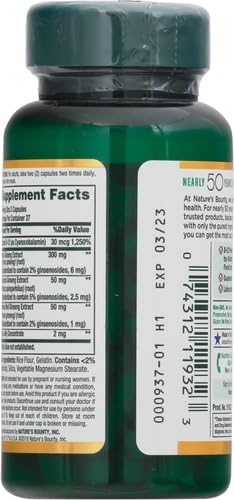 Nature's Bounty Ginseng Complex Capsules Supports 75 Capsules