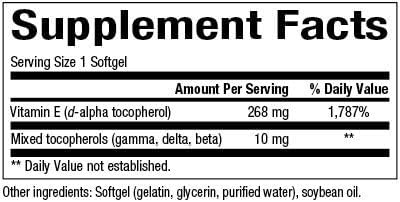 Natural Factors, Mixed Vitamin E 400 180 softgels (180 servings)