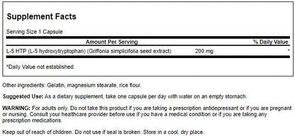 Swanson Ultra Amino Acid Maximum Strength 5-Htp 200 200 Milligrams 60 Veg