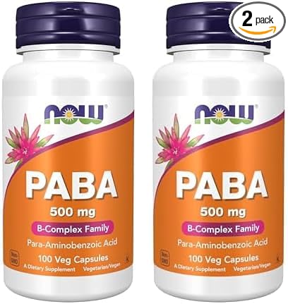 NOW Supplements, PABA (Para-Aminobenzoic Acid) 500 100 Capsules 2)