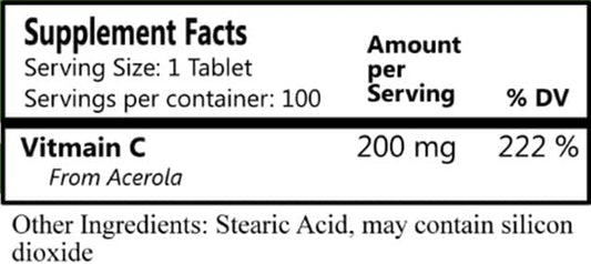 Daily Manufacturing Nature C (Vitamin C 100 Tablets