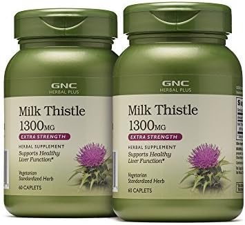 GNC Herbal Plus Milk Thistle 1300mg, 60 Caplets