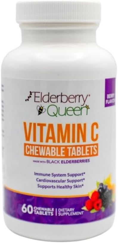 Elderberry Queen Chewable Vitamin C 500mg 60 Count