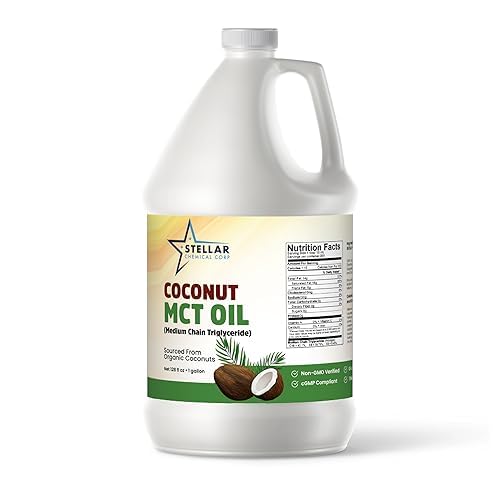 MCT Oil ~ Fractionated Coconut Oil ~ Brain and Body Fuel from Coconuts; (2 Gallons) ~ Stellar Chemical Corp