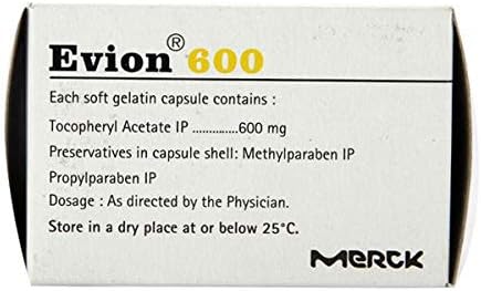 50 Evion 600mg Capsules Vitamin E 400mg,Control Hair