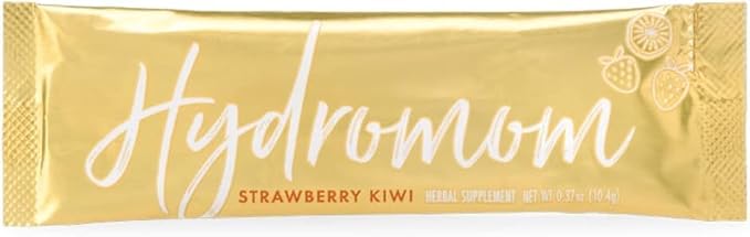 Boobie Hydromom Superfood Electrolyte Drink Mix, Strawberry Kiwi | Refreshing Energy & Hydration Boost for Mamas | On-The-Go & Travel Essentials for Pregnancy, Lactation, & Beyond, 10 Packets