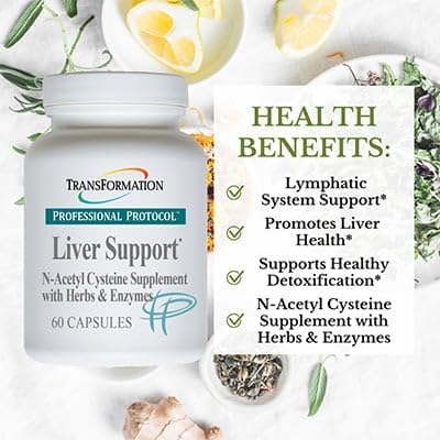 Transformation Enzymes Professional Protocol Liver Support Formula Supplement with Vitamin A, Herbal Blend & Digestive Enzymes - 60 Capsules