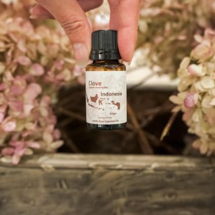 100% Pure Clove Essential Oils - Direct from Indonesian Essential Oils - Essential Oils for Diffusers Aromatherapy & Humidifiers (15ml) | Natural Cold-Pressed