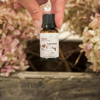 100% Pure Clove Essential Oils - Direct from Indonesian Essential Oils - Essential Oils for Diffusers Aromatherapy & Humidifiers (15ml) | Natural Cold-Pressed