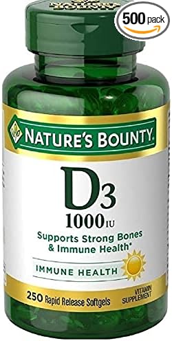 Getsocio Nature's Bounty Vitamin D3-1000 IU, 250 in 2)