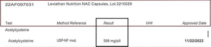 NAC Supplement N-Acetyl Cysteine for Lung, 600mg, 120 120 Capsules