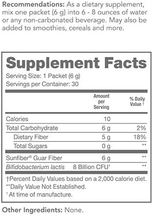 Tomorrow's Nutrition Sunfiber GI 30 Servings