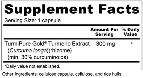 Turmeric Gold Caps with TurmiPure Turmeric Extract (90 Capsules)