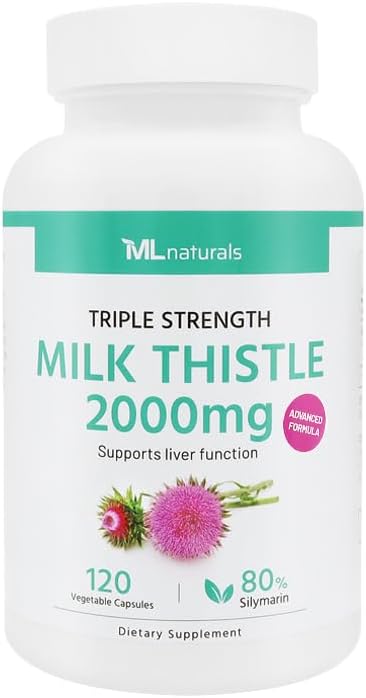 Triple Strength Milk Thistle 2000 mg 400 mg 120 Vegetable (4 Months