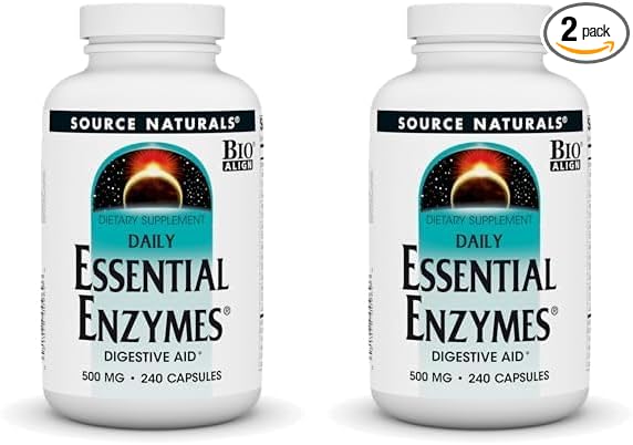 Source Naturals Essential Enzymes 500mg Bio-Aligned 240 Capsules 2)