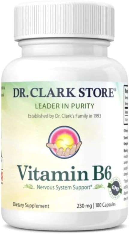 Dr. Clark Vitamin B6 Supplement, 230mg, 100 Capsules