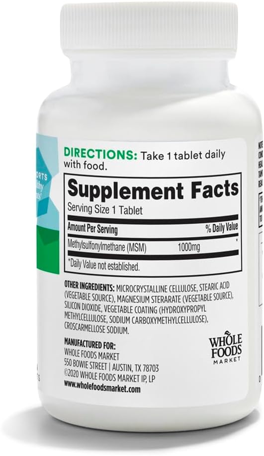 365 by Whole Foods Market, MSM 1000Mg, 90 90 Tablets