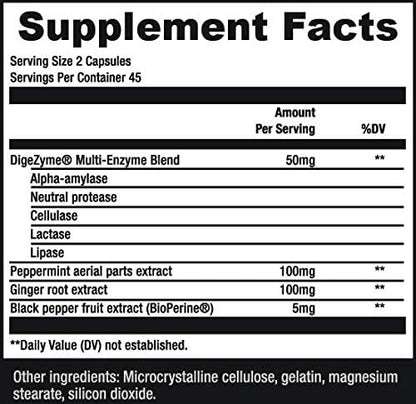 Sculpt Nation by V Shred Digestive Enzymes - Multi Enzyme for Digestion and Gut Health Support, Occasional Bloating Relief for Women and Men - 90 Gluten-Free Capsules
