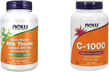 NOW Supplements, Silymarin Milk Thistle Extract 300 mg C-1,000 with