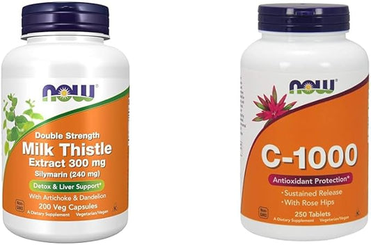 NOW Supplements, Silymarin Milk Thistle Extract 300 mg C-1,000 with