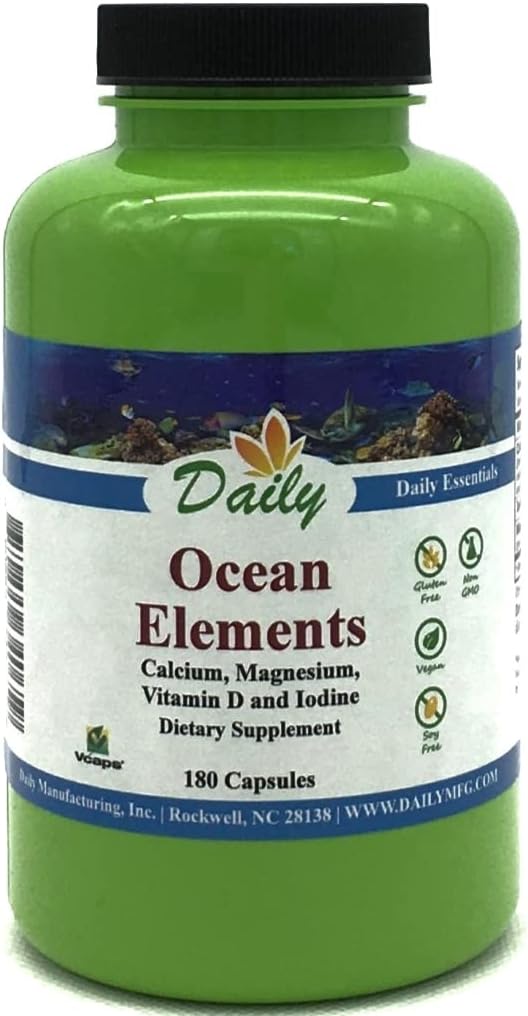 Daily Manufacturing Ocean Elements™ (Calcium & D3) 180 180 Vegetarian
