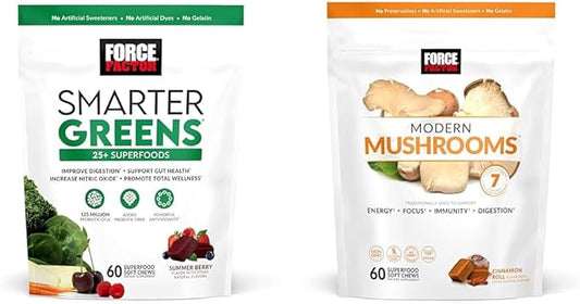 Force Factor Smarter Greens Superfood Chews,