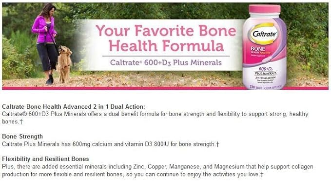 Calt-Rate 600mg + D3 with Plus Zinc,320 Count